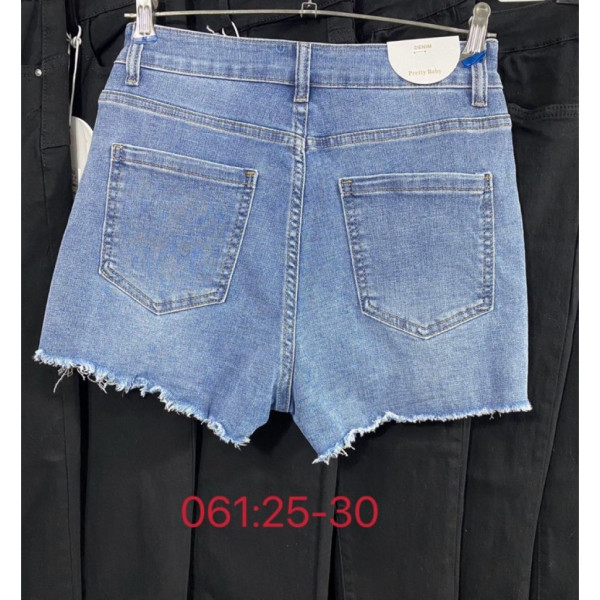 0061# голубые женские джинсовые шорты (New Jeans, стрейч, 6 ед, размеры норма: 25-30) выдача на следующий день New Jeans