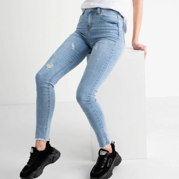 0664-4 / блакитні жіночі джинси (New Jeans, стрейчові, 4од. розміри норма: 25, 26, 28, 29) New Jeans