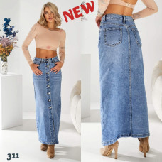 0311* голубая женская джинсовая юбка (стрейчевая, 6 ед. размеры норма: 25. 26. 27. 28. 29. 30) выдача на следующий день Юбка