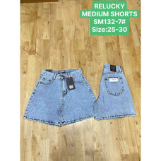 0132# голубые женские джинсовые шорты relucky (стрейч-коттон, 6 ед, размеры норма: 25-30) выдача на следующий день Relucky