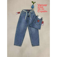 0266# сині жіночі джинси vanver (стрейч коттон, 6 од., розміри напівбатал: 28-33) видача наступного дня Vanver