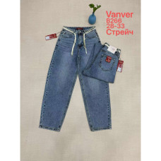 0266# сині жіночі джинси vanver (стрейч коттон, 6 од., розміри напівбатал: 28-33) видача наступного дня Vanver