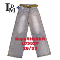 0352# коричневые женские джинсы (LDM, 6 ед, размеры полубатал: 28-33) выдача на следующий день Джинсы