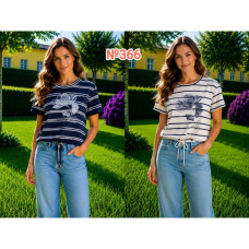 0366 # выбор цвета женская футболка (трикотаж, 4 ед, размеры батал: 2XL-5XL) выдача на следующий день Футболка