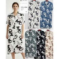 0739# выбор цвета женское платье (BASE, штапель, 5 ед, размеры батал: L-4XL) выдача на следующий день Base