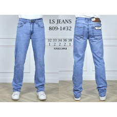 0809-1# голубые мужские джинсы (стрейч, 8 ед, размеры норма: 32-38) выдача на следующий день Джинсы