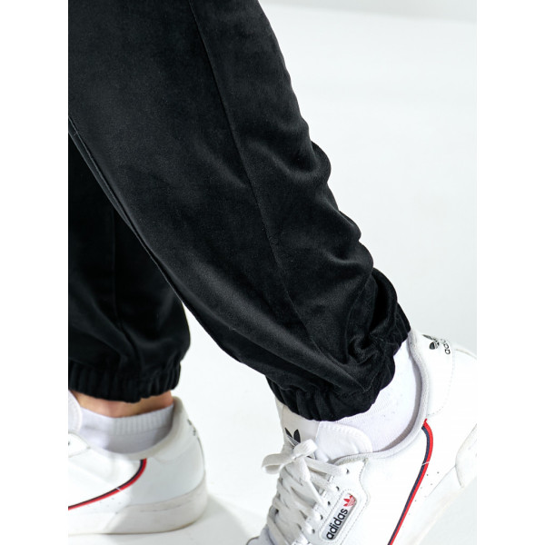 12600-1 черный мужской спортивный костюм (SARA, велюровый, 2 ед. размеры полубатал: 48-50. 52-54) Sara