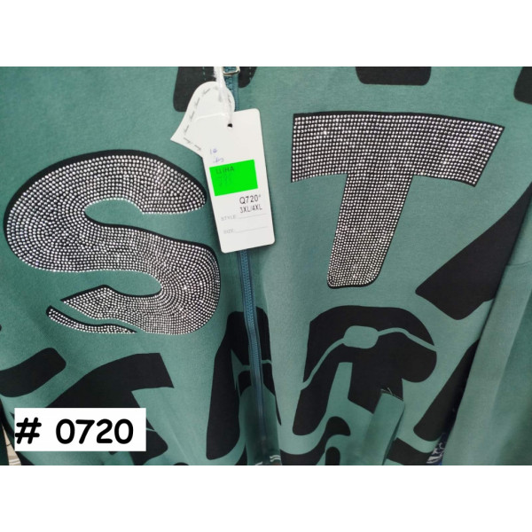 0720# мікс кольорів жіночий костюм з камінням (Kiss Me, 10 од, розміри батал: 2XL-4XL) видача наступного дня Спортивний костюм