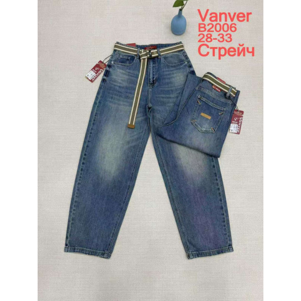 2006# сині жіночі джинси vanver (стрейч коттон, 6 од., розміри напівбатал: 28-33) видача наступного дня Vanver