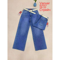 2007# сині жіночі джинси vanver (стрейч коттон, 6 од., розміри напівбатал: 28-33) видача наступного дня Vanver