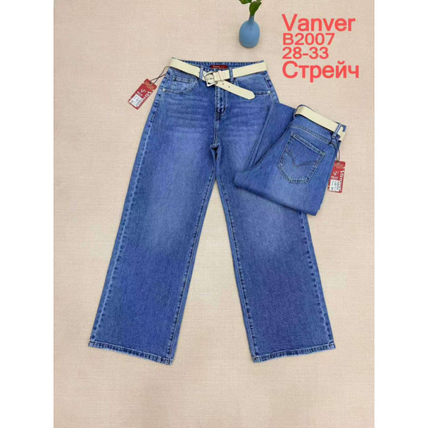 2007# сині жіночі джинси vanver (стрейч коттон, 6 од., розміри напівбатал: 28-33) видача наступного дня Vanver