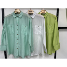 17052410# выбор цвета женская рубашка (коттон, 4 ед, размеры норма: s-xl) выдача на следующий день Рубашка