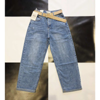 2620-B# синие женские джинсы (стрейч коттон, 10-ед, размеры батал: L-4XL) M.Sara