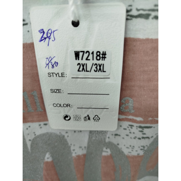 7218# микс цветов женская футболка (хлопок, 20 ед, размеры батал: 2XL/3XL универсальный) выдача на следующий день Kiss me