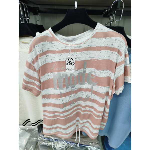 7218# микс цветов женская футболка (хлопок, 20 ед, размеры батал: 2XL/3XL универсальный) выдача на следующий день Kiss me