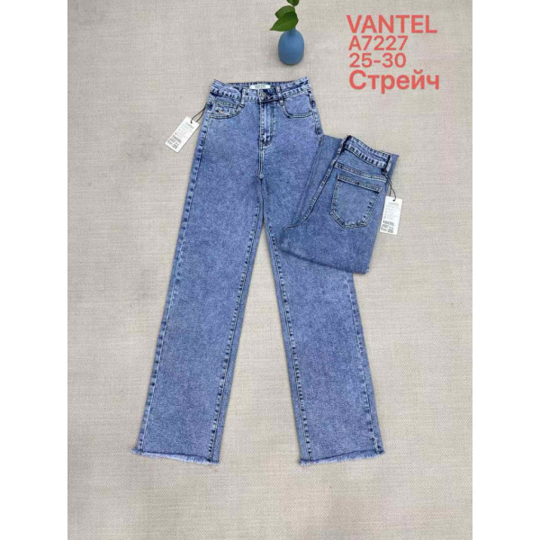 7227# голубые женские джинсы vanver (стрейч коттон, 6 ед, размеры норма: 25-30) выдача на следующий день Vanver