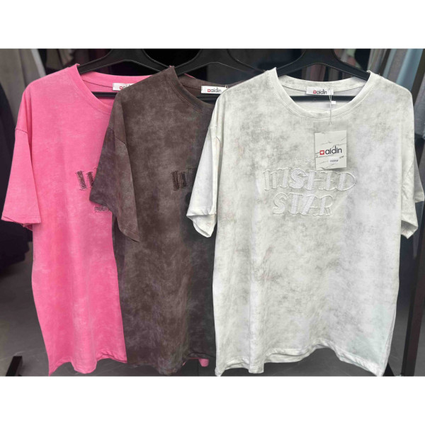 8888# микс цветов женская футболка (варенка, 4 ед, размеры норма: M-L универсальный) выдача на следующий день Футболка