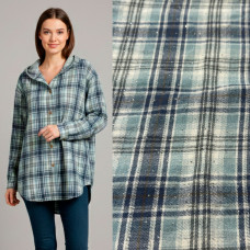 7760-40 голубая женская рубашка (JJF. с камнями и капюшоном, 4 ед, размеры норма: XL, 2XL, 3XL, 4XL) JJF