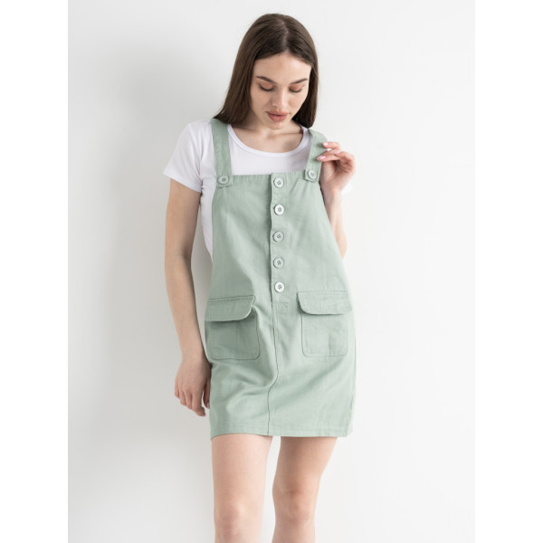 0899-72 XINYUE ОЛИВКОВИЙ комплект із сарафану та футболки (3 од.розміри: M.L.XL) Xinyue