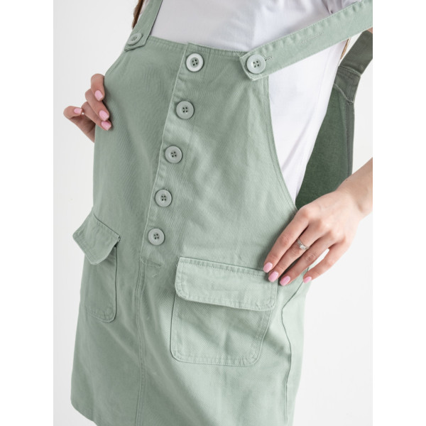 0899-72 XINYUE ОЛИВКОВИЙ комплект із сарафану та футболки (3 од.розміри: M.L.XL) Xinyue