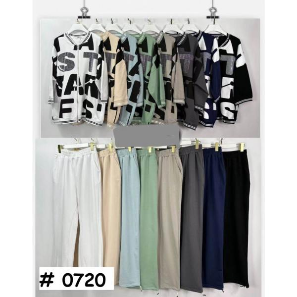 0720# мікс кольорів жіночий костюм з камінням (Kiss Me, 10 од, розміри батал: 2XL-4XL) видача наступного дня Спортивний костюм