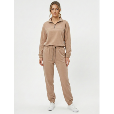 0570-3 бежевый женский спортивный костюм (5'TH AVENUE, турецкая двухнитка, манжет, кофта на затяжке, 3ед, размеры норма:42, 44, 46) 5`th Avenue