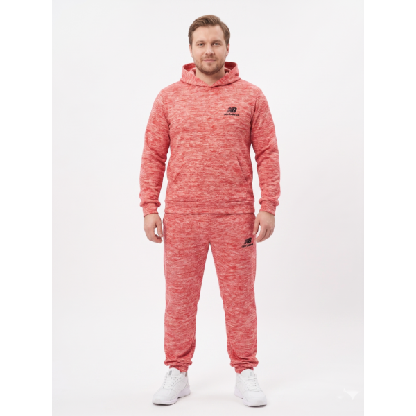 4969-51 красный мужской спортивный костюм (двунитка, с капюшоном, 5ед, размеры полубатал: 50, 52, 54, 56, 58) Спортивный костюм