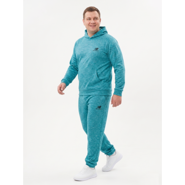 4969-799 мультибрендовый зеленый мужской спортивный костюм (двунитка, с капюшоном, 5ед, размеры полубатал: 50, 52, 54, 56, 58) Спортивный костюм