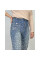 7018-5 голубые женские джинсы с камнями (New Jeans, укороченые, стрейчевые, 5 ед, размеры норма:26. 27. 29. 30, 31) Джинсы