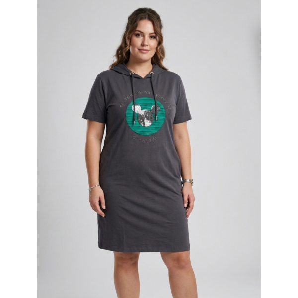 0802-3 микс расцветок женская туника с камнями (Nana. капюшон, карманы, 8 ед. универсальный полубатальный размер: 48-52) Nana