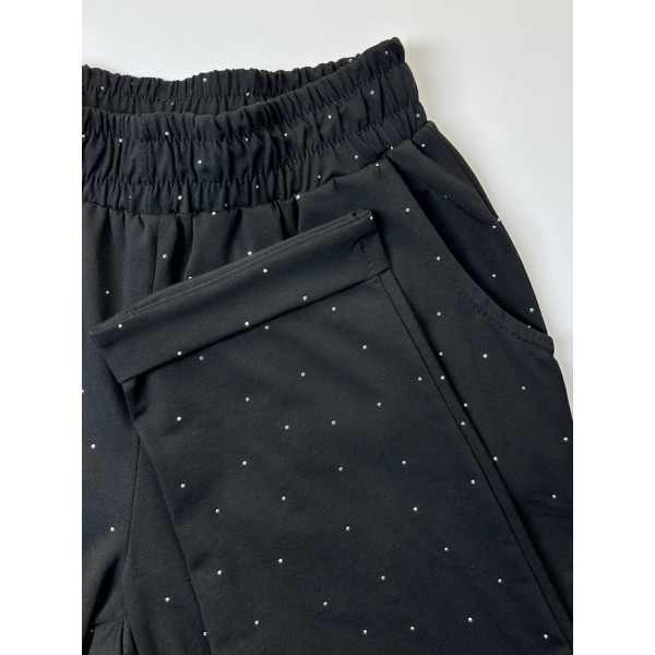 0367-1 черный женский костюм-двойка (футболка + штаны) (5'TH AVENUE, турецкий хлопок, 3 ед. размеры полубатал: 48. 50. 52) 5`th Avenue