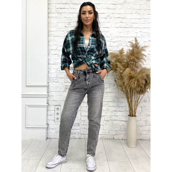 5001-4 серые женские джинсы (стрейч-коттон, 4ед. размеры норма:26, 27, 28, 30) Джинсы