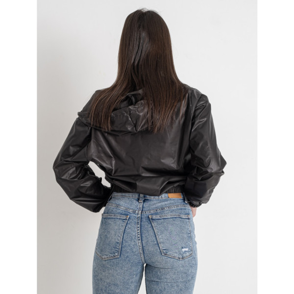 16670-1 чорна жіноча вітрівка (плащівка, 4од, розміри норма: 44-46. 44-46. 48-50. 48-50)