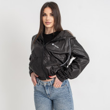 16670-1 чорна жіноча вітрівка (плащівка, 4од, розміри норма: 44-46. 44-46. 48-50. 48-50)