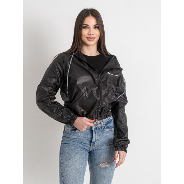 16670-1 чорна жіноча вітрівка (плащівка, 4од, розміри норма: 44-46. 44-46. 48-50. 48-50)