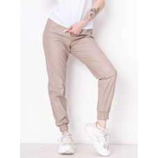 0311-100 МОЛОЧНІ джоггери жіночі з екошкіри (3 од.розміри: 42.44.46) демісезон