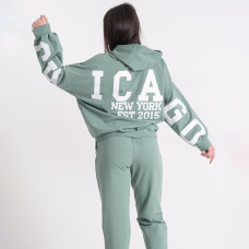 0540-72 світло-зелений жіночий спортивний костюм (5'TH AVENUE, турецька двонитка, 3 од. розміри норма: 42. 44. 46)