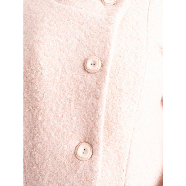 90086-43 пудрове жіноче драпове пальто (3 од. розміри норма: 42. 42. 48)