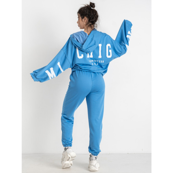0542-42 блакитний жіночий спортивний костюм (5'TH AVENUE, турецька двонитка, 3 од. розміри норма: 42. 44. 46)