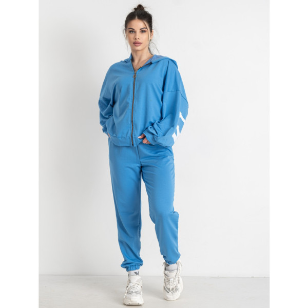 0542-42 блакитний жіночий спортивний костюм (5'TH AVENUE, турецька двонитка, 3 од. розміри норма: 42. 44. 46)