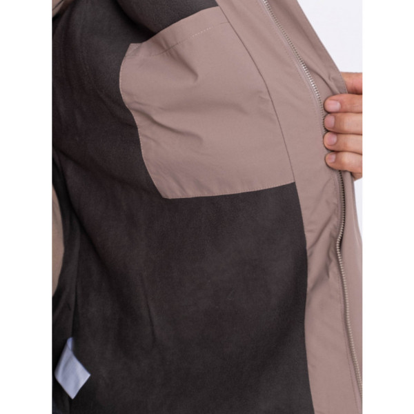 0009-4 бежева чоловіча куртка (водовідштовхувальна, флісова підкладка, 5 од., розміри норма: M. L. XL. 2XL.3XL)