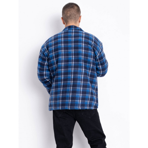 2023-42 блакитна чоловіча сорочка-куртка (хутро, 5 од., розміри норма: M/L. L/XL. XL/2XL. 2XL/3XL. 3XL/4XL)