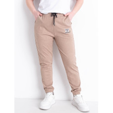 0905-2 бежеві жіночі спортивні штани на байці (AOLONG, 5 од. розміри на бірках: XL-5XL, відповідають напівбаталу: L-4XL)