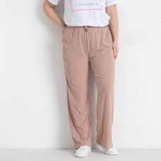 0105-3 бежеві жіночі брюки кльош (рубчик, 4 од. розміри на бірках: 5XL. 6XL. 7XL. 8XL, відповідає 2XL. 3XL. 4XL. 5XL)