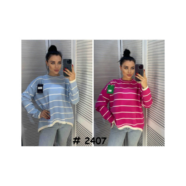 2407* мікс кольорів жіночий светр (6 од., розміри норма-напівбатал: M-XL універсальний) видача наступного дня