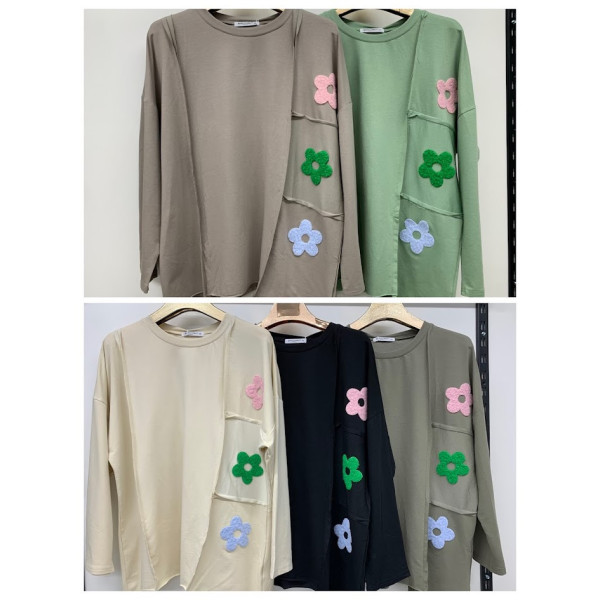 55718* мікс квітів трикотажний жіночий светр (10 од., розміри батал: 3XL-6XL) видача наступного дня