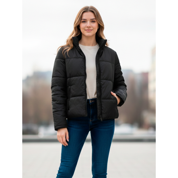 0415-1 чорна жіноча куртка (5'TH AVENUE, синтепон, 4 од. розміри норма: 42. 44. 46, 48)