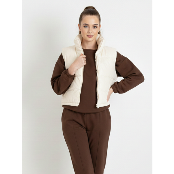 0072-100 молочна жіноча жилетка (5'TH AVENUE, синтепон, 3 од. розміри норма: 42. 44. 46)