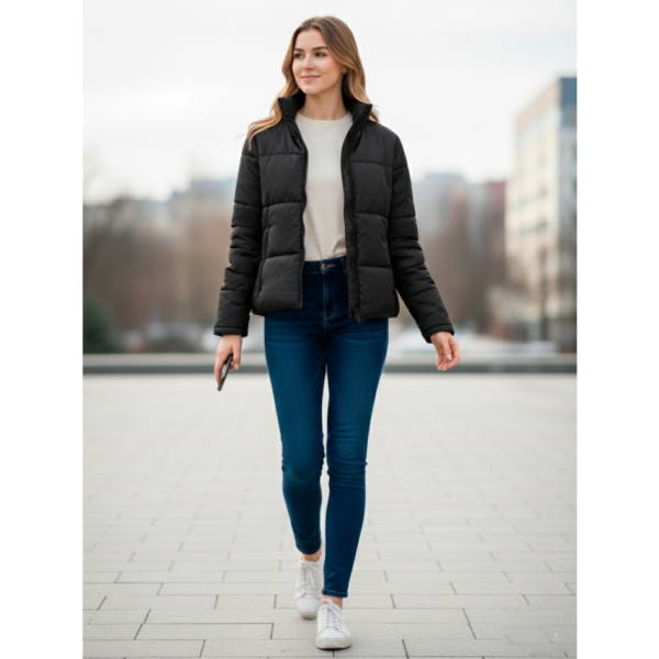 0415-1 чорна жіноча куртка (5'TH AVENUE, синтепон, 4 од. розміри норма: 42. 44. 46, 48)