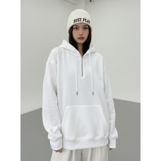 6291-10 біла жіноча спортивна кофта (змійка, з капюшоном, 5 од., універсальний розмір норма: M-XL)